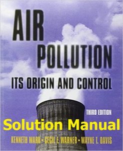 حل تمرین آلودگی هوا Wark و Warner